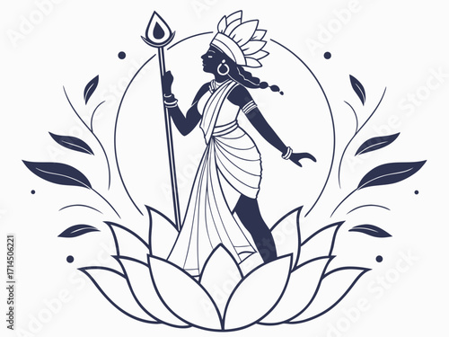girl with flowers