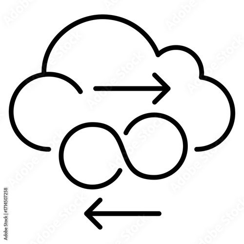 Unlimited  Bandwidth Outline Icon