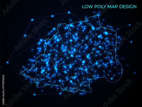 abstract digital networking connectivity vector map design	
