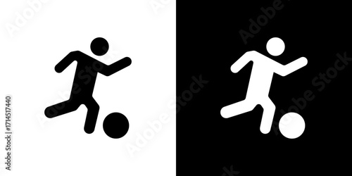 Soccer player icon vector illustration - high quality black style vector icons
