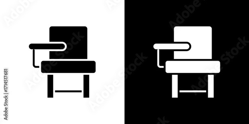 School desk icon vector illustration - high quality black style vector icons