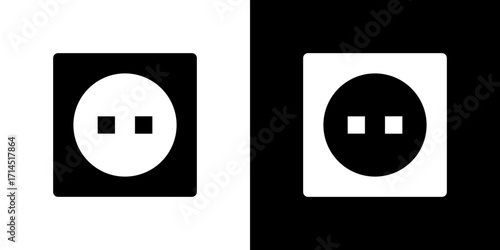 Round socket icon vector illustration - high quality black style vector icons