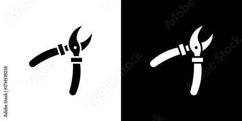 Pruning shears icon vector illustration - high quality black style vector icons