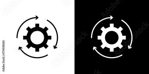 Processing icon vector illustration - high quality black style vector icons