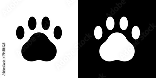Paw icon vector illustration - high quality black style vector icons