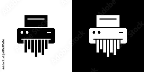 Paper shredder icon vector illustration - high quality black style vector icons