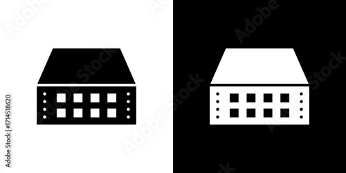 Network switch icon vector illustration - high quality black style vector icons