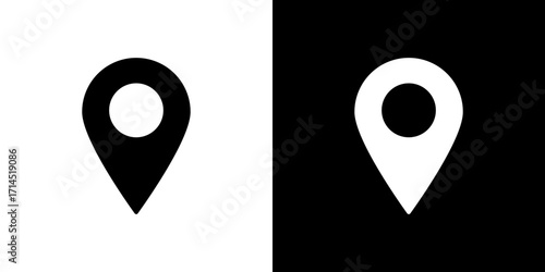Map pointer icon vector illustration - high quality black style vector icons