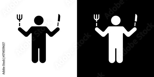 Hungry human icon vector illustration - high quality black style vector icons