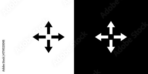 Four directions icon vector illustration - high quality black style vector icons