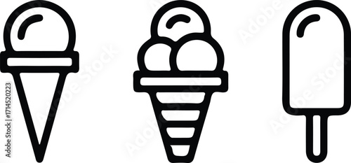 set ice cream vector