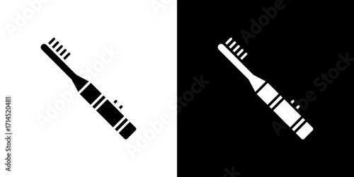 Electric toothbrush icon vector illustration - high quality black style vector icons