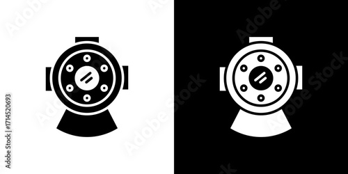 Diving helmet icon vector illustration - high quality black style vector icons