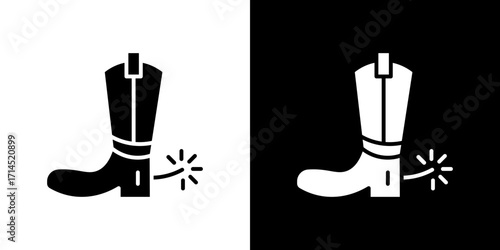 Cowboy Boot icon vector illustration - high quality black style vector icons