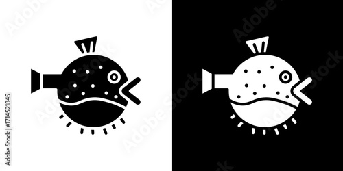 Blowfish icon vector illustration - high quality black style vector icons