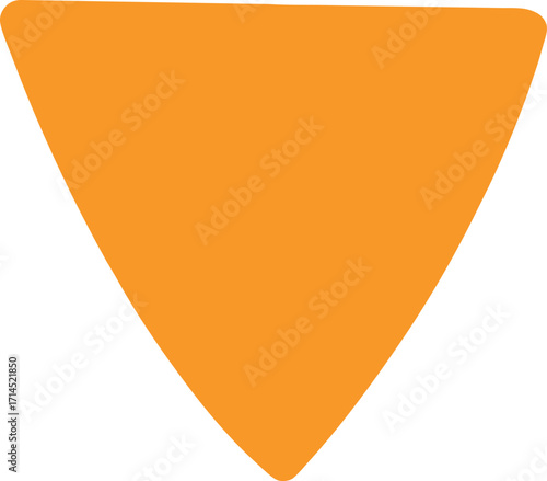 Rounded Triangular Nacho Chip Vector Illustration