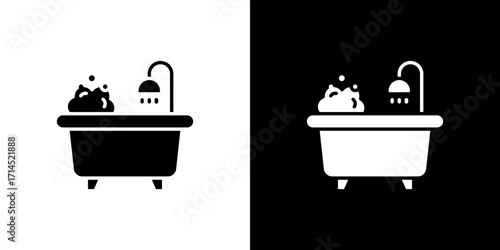 Bathtube icon vector illustration - high quality black style vector icons