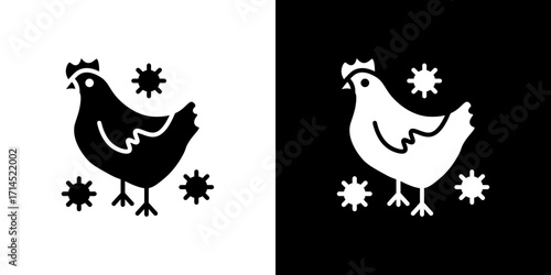 Avian Influenza icon vector illustration - high quality black style vector icons