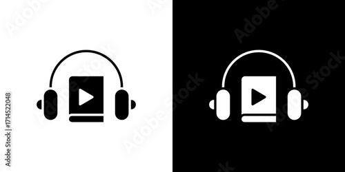 Audiobook icon vector illustration - high quality black style vector icons
