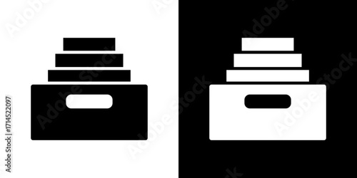 Archives icon vector illustration - high quality black style vector icons