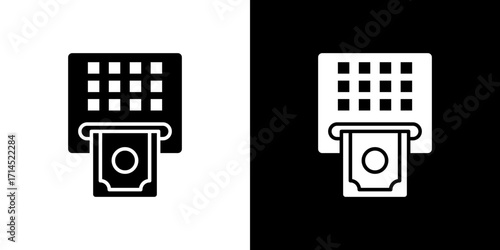 atm cash icon vector illustration - high quality black style vector icons