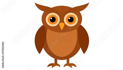 Adorable cartoon owl illustration for children's media