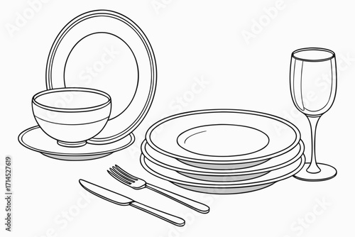 set of dishes