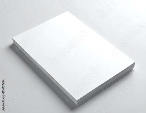 Blank white paper stack