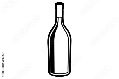 wine bottle vector illustration