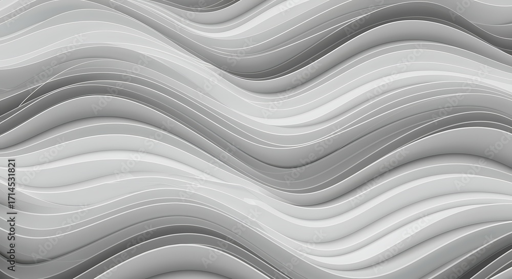 Obraz premium Abstract White Waves Background for Modern Design Projects and Digital Art Creations with Smooth Curves and Elegant Lines