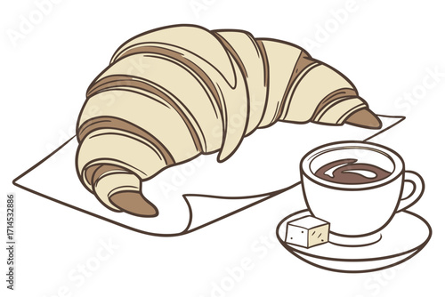 croissant and coffee