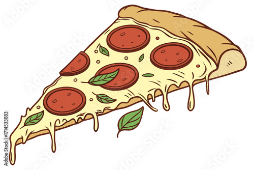 vector illustration of pizza