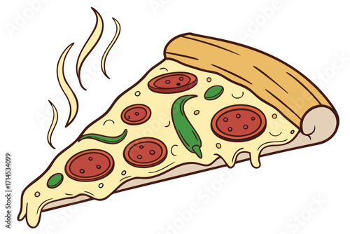 vector illustration of pizza