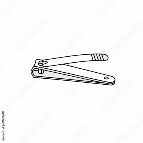Nail clippers isolated on white background, perfect for personal grooming and hygiene, professional beauty salon concepts