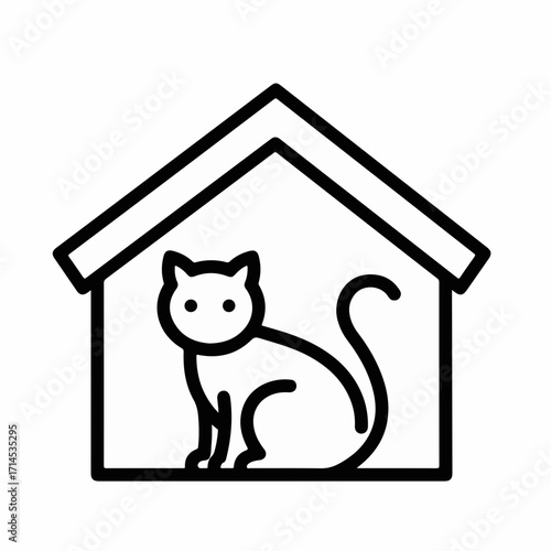 Cat in House Icon