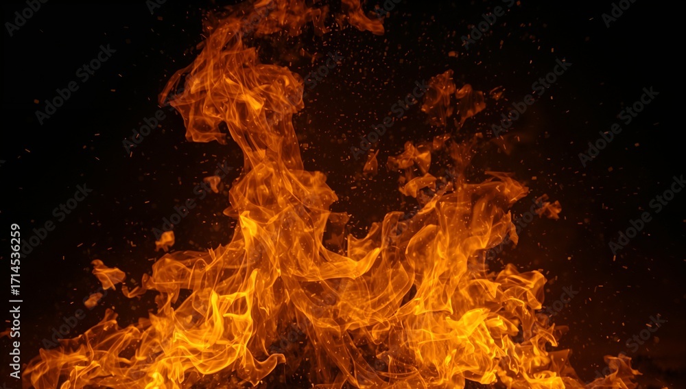 Fototapeta premium fire on black background