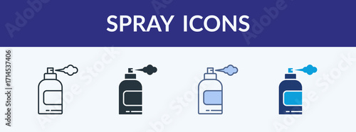 Spray Multiple Style Icon Collection