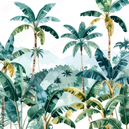 lush tropical foliage, vibrant green palm trees, tropical plants, lush jungle, exotic plants, tropical paradise.