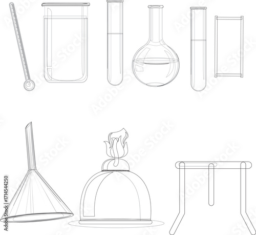 vector illustration of laboratory equipment
