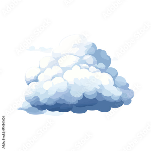 Fluffy cumulus cloud illustration