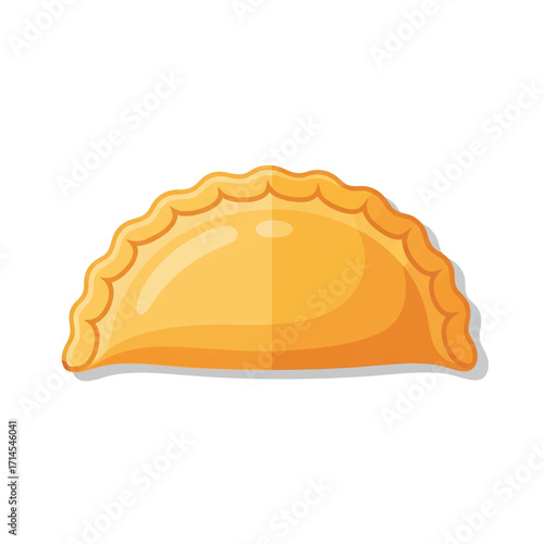 delicious traditional golden empanada pastry cartoon