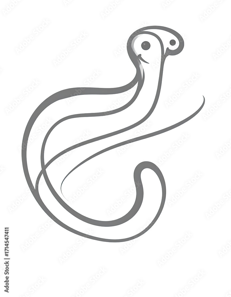 Naklejka premium Abstract, stylized animal figure
