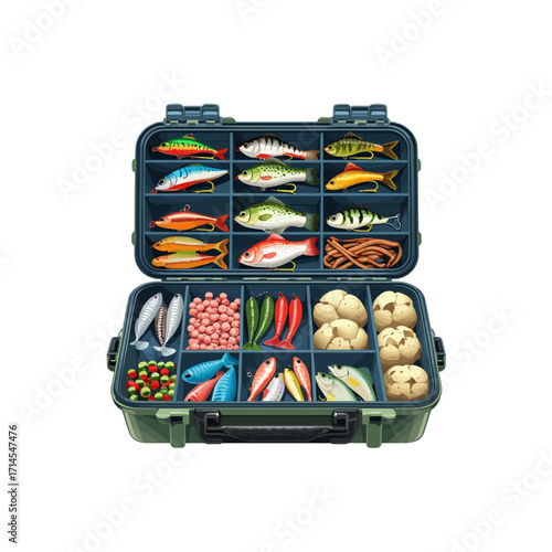 Organized Fishing Tackle Box: Lures, Bait & Gear Storage