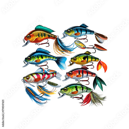 Colorful Fishing Lures & Baits | Assorted Realistic Fish Lures