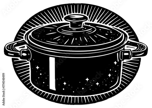 Pressure Cooker Silhouette, Kitchen Appliance SVG, PNG
