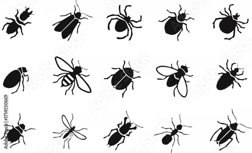 Insect Pest Icons Set Vector.eps