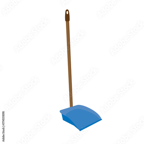 Vector dustpan is a tool to make it easier to collect rubbish when sweeping
