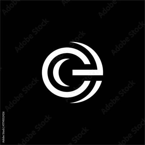 A sleek, modern circular logo with intertwined letters eC or Ce. This elegant design is perfect for global corporate brands, consulting firms, or creative agencies.