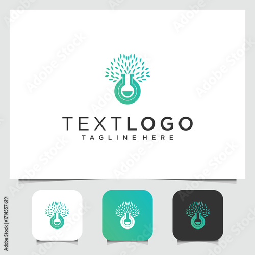 Lab Tree Logo for Scientific Research and Growth Innovation Design