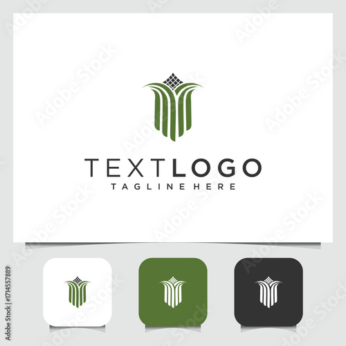 Elegant Corporate Logo Design with Botanical Motif for Brand Identity